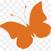 平面橙色蝴蝶