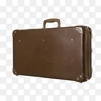 棕色皮箱手提箱