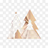 几何镭射线稿圣诞树设计