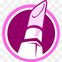 紫色口红化妆品icon