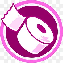 紫色网页化妆棉化妆品icon