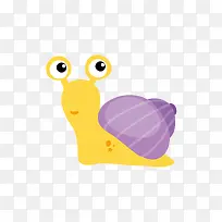 紫黄色的蜗牛