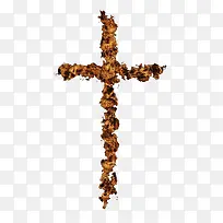 火焰-火焰形状的十字架