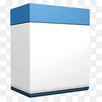 长方形立体白色简约盒子