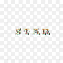 立体果冻星空艺术字STAR