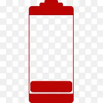 红色矢量电池电量图