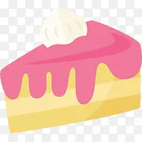 粉红奶油三角蛋糕