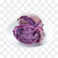 半个剥开的大紫薯设计素材