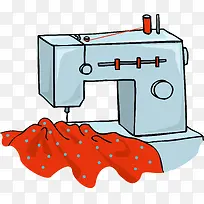 卡通矢量缝纫机