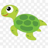 绿色的卡通海龟设计