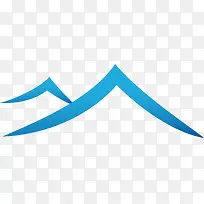 蓝色山峰创意素材图