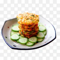 香煎时蔬虾饼