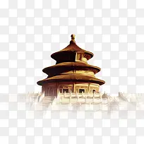 名胜古迹天坛配景免抠图