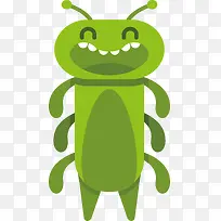 草绿色毛毛虫怪兽