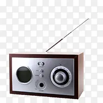棕色带天线的收音机古代器物实物