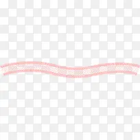 手绘粉色条幅弧线