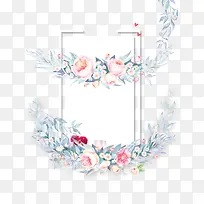 小清新淡雅插画花卉化妆品海报