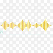 黄色波形音频声波电流线条元素素