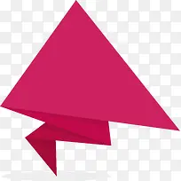 枚红色三角折纸标签