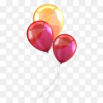 3D效果气球节日气球彩色气球
