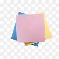 蓝紫黄色层叠一起的餐巾纸实物