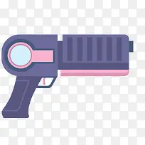 浅紫色矢量卡通镭射枪