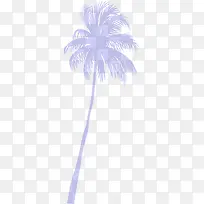 紫色椰子树矢量素材