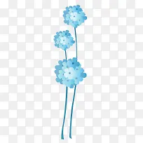 蓝色花朵风车图片