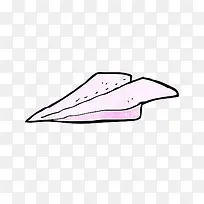 浅紫色纸飞机手绘