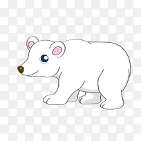 卡通手绘可爱白熊