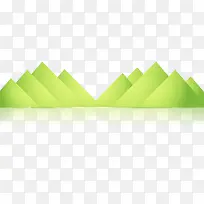 绿色的山峰底纹元素