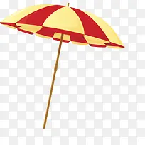 红黄折叠出门遮阳伞实物
