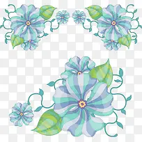 矢量紫色花朵图