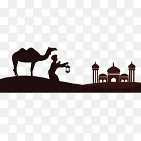 牵着骆驼的人宗教横幅