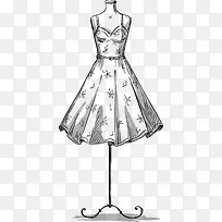 素描礼服矢量图