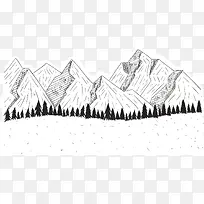 矢量图黑白的简笔画