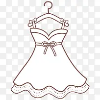 衣架上的白色吊带裙