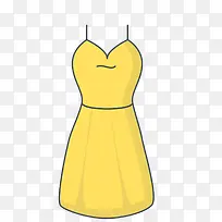 黄色裙子可爱服饰图标