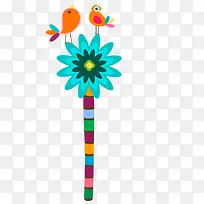 卡通 插画 彩绘 花瓣 花朵 