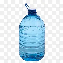 蓝色解渴带提手的一瓶饮料实物