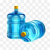 蓝色解渴隐约魔化的塑料瓶饮用水