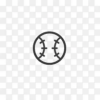 手绘黑色皮球简笔画
