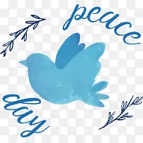 蓝色鸽子世界和平日