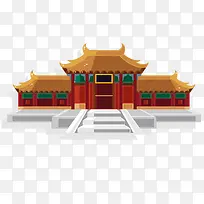一大间红色的古代建筑