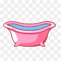卡通粉红色的儿童浴缸设计