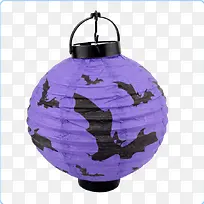 万圣节紫色装饰灯笼
