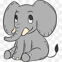 可爱卡通的大象