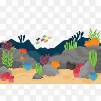 海底世界彩色珊瑚
