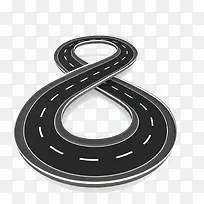 8字型公路矢量