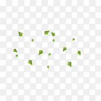 绿色立体几何悬浮